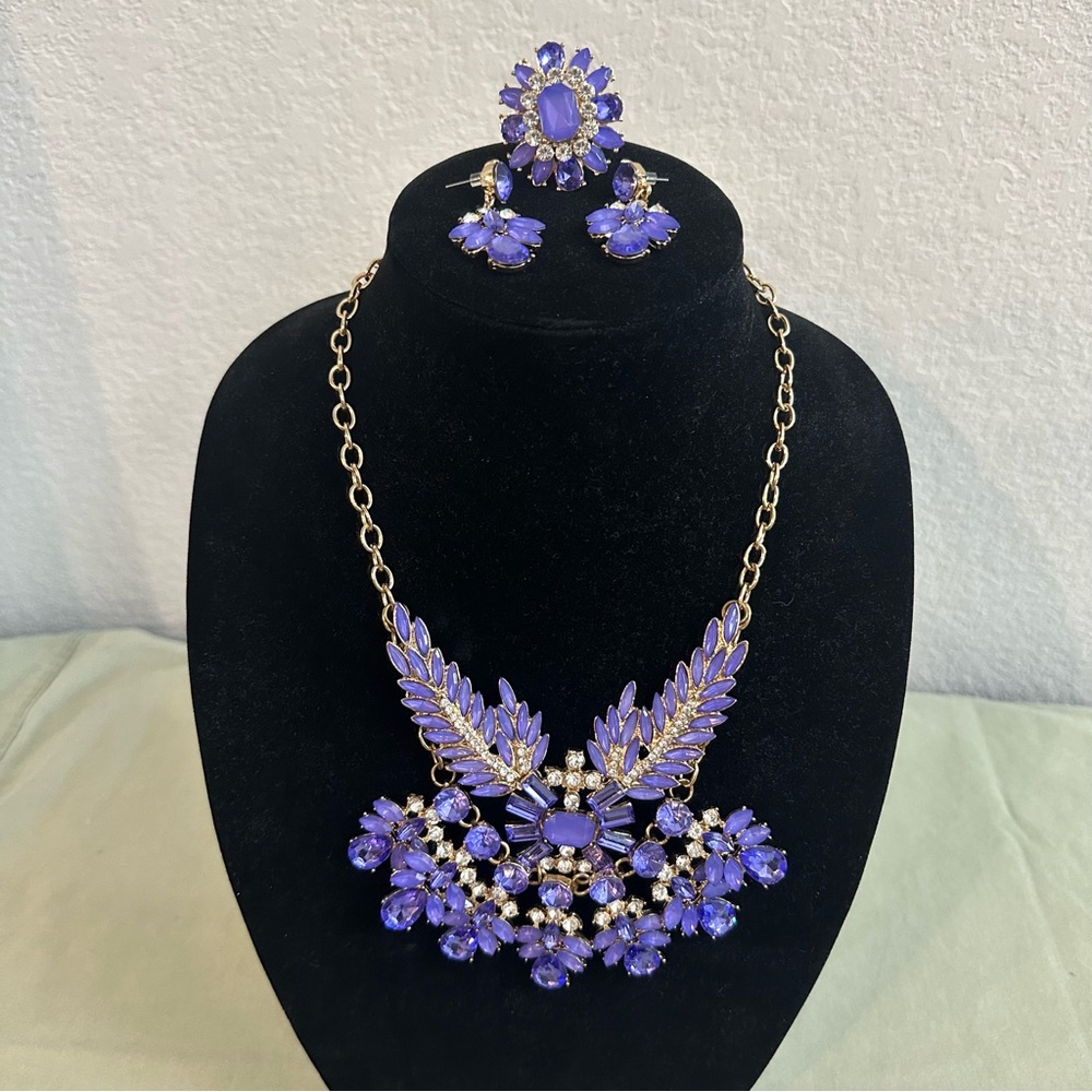 3 Piece Purple Jewelry Set